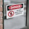 Signmission Do Not Walk Under Conveyor Danger Sign, Vinyl Decal, 7in W x 5in L, 2PK OS-2PACK-DS-D-57-L-1182 - alternate 2